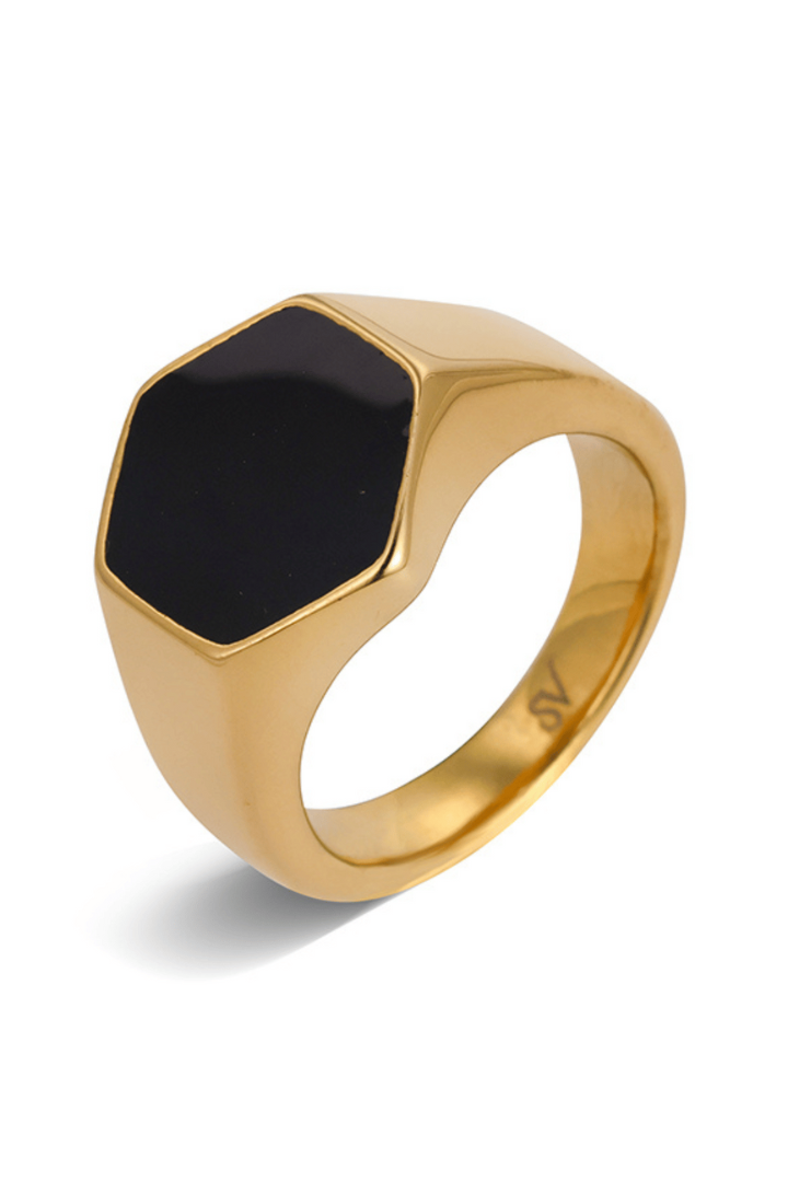 Anillo Classic Onyx Oro