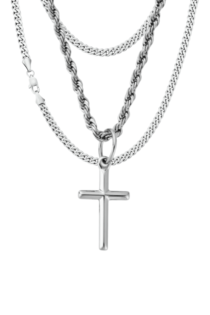 Crucifix Miami Cuban 5mm Set