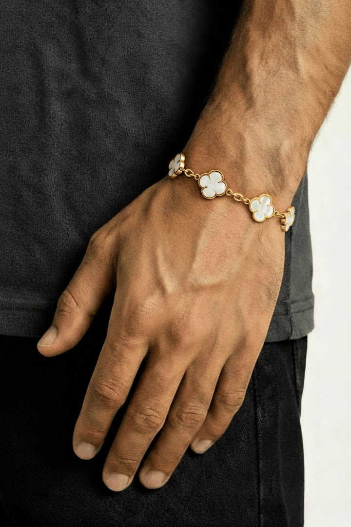 Pulsera White Clover Oro