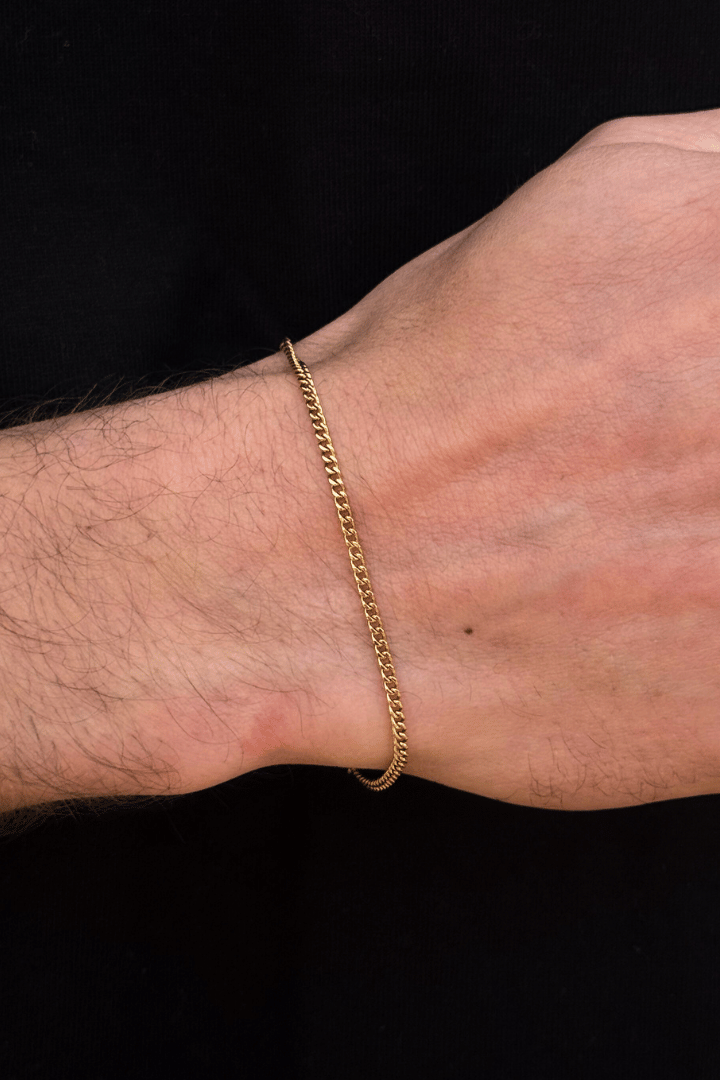 Pulsera Minimal Cuban Oro 2mm