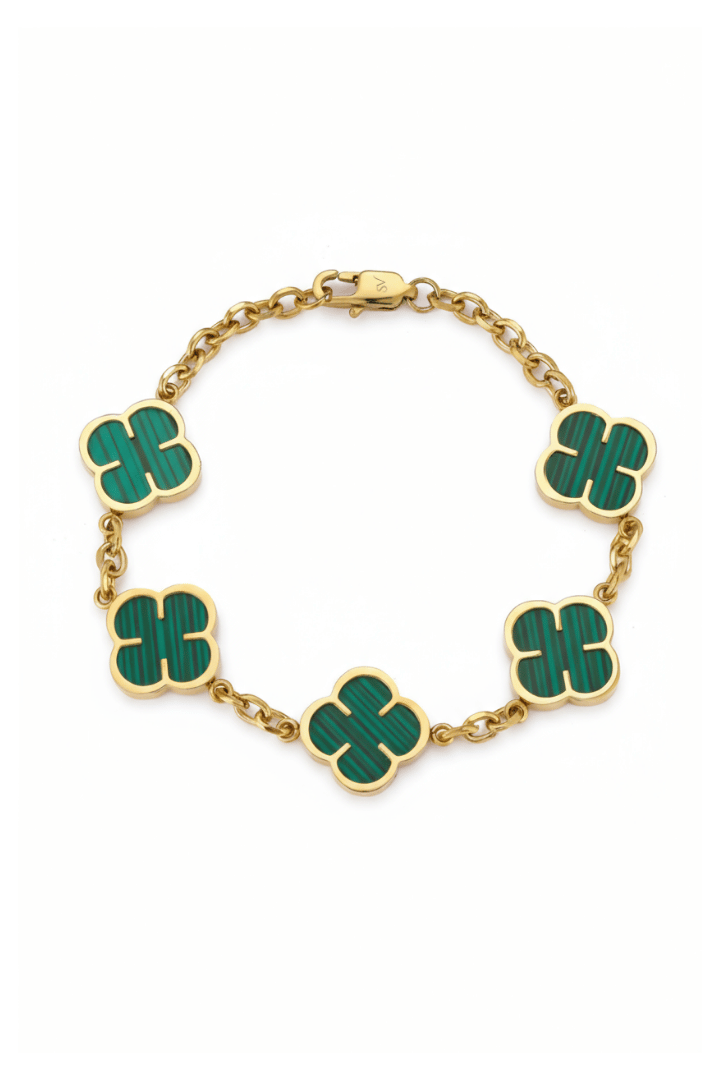 Pulsera Green Clover Oro