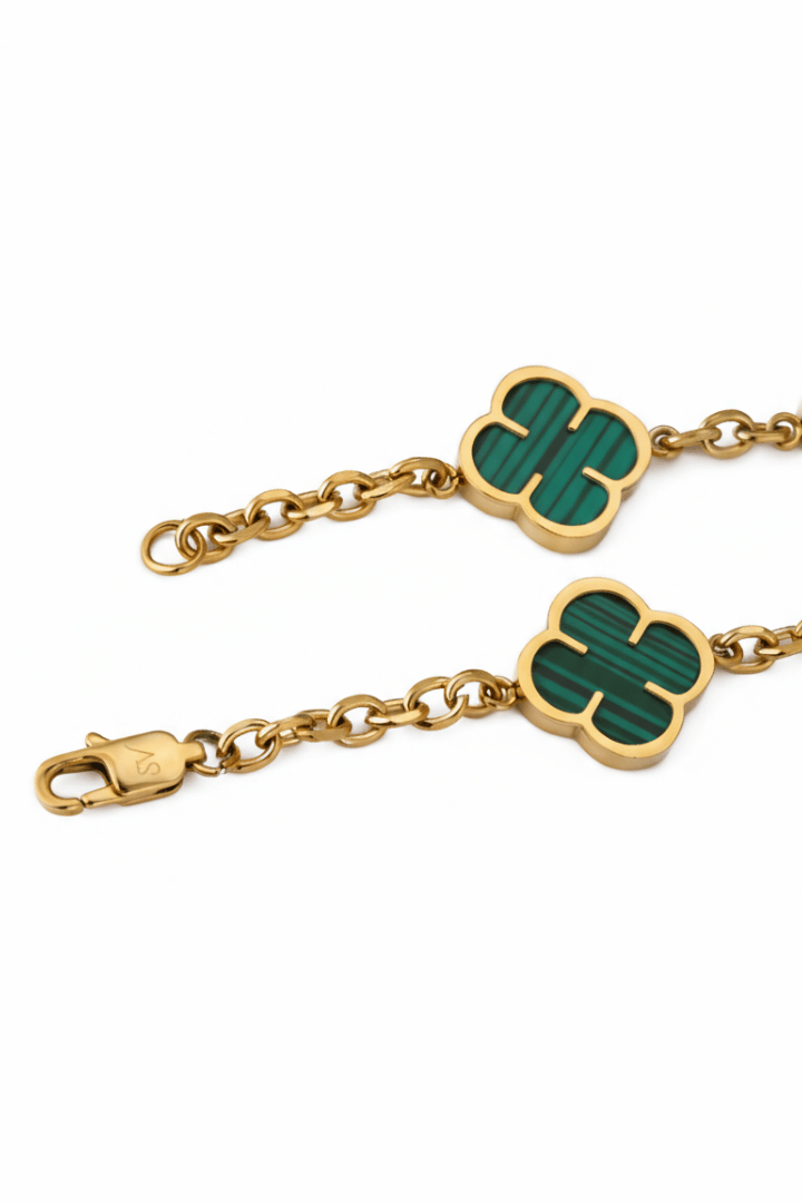 Pulsera Green Clover Oro