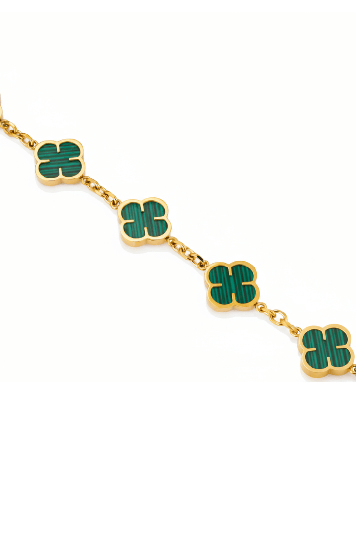 Pulsera Green Clover Oro