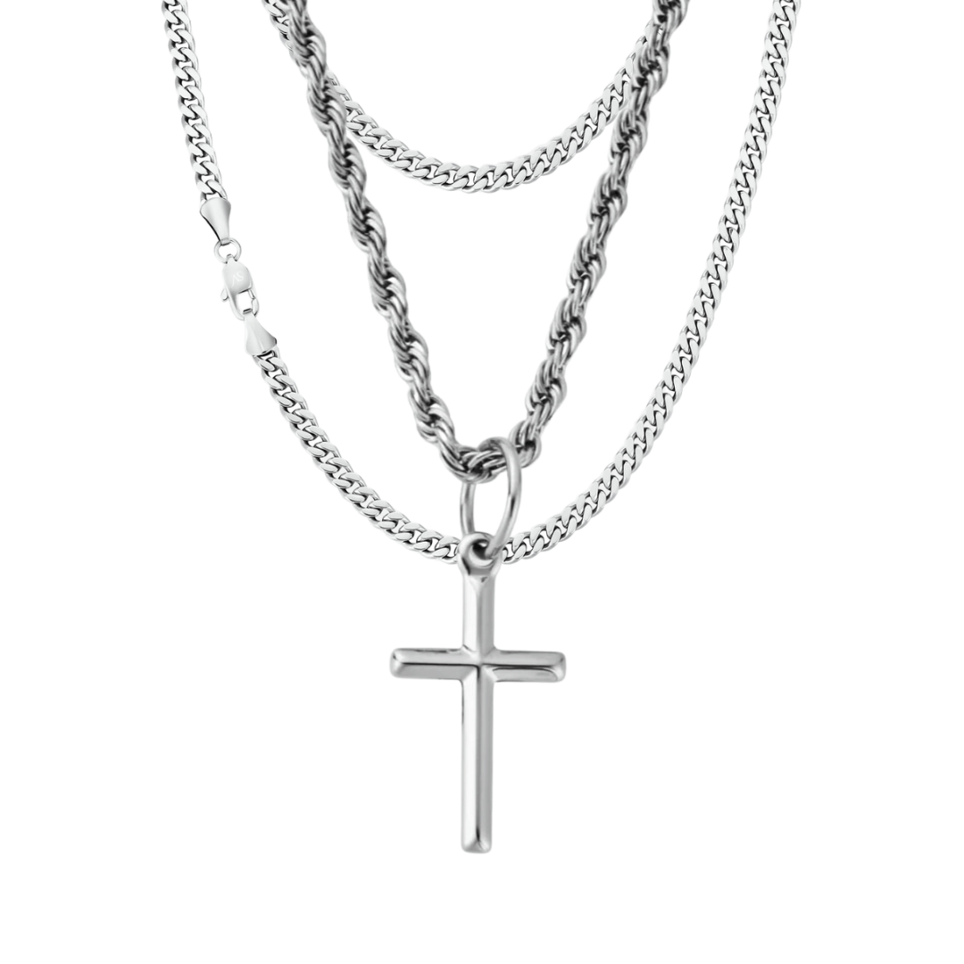 Crucifix Miami Cuban 5mm Set