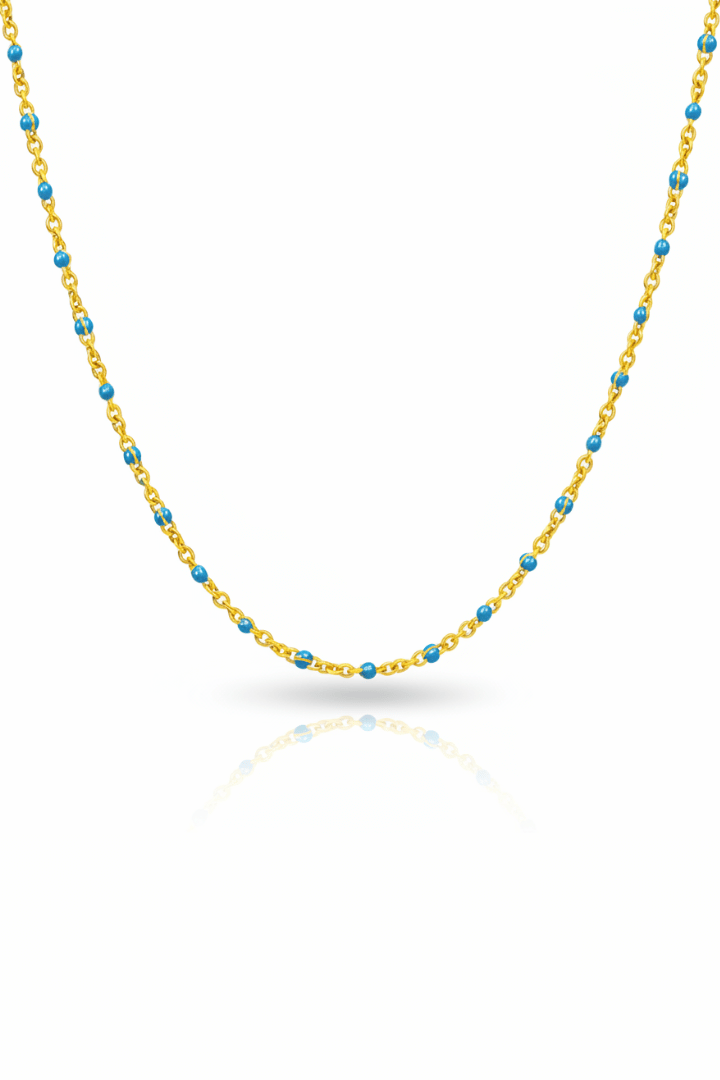 Cadena Turquoise Vienna Link Oro