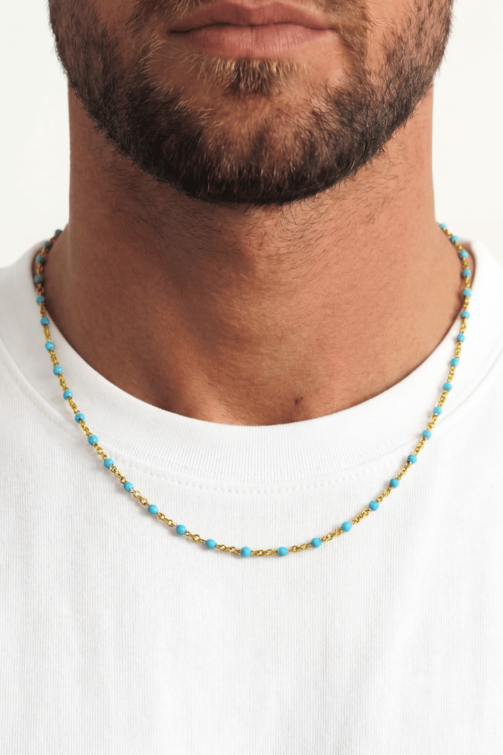 Cadena Turquoise Vienna Link Oro