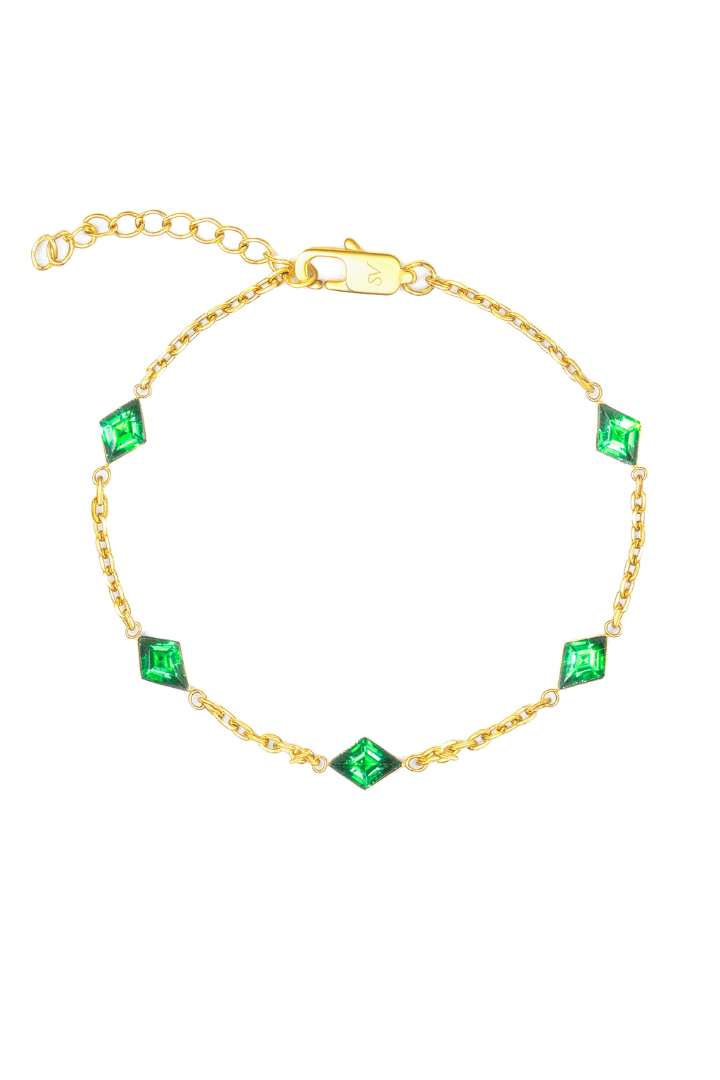Pulsera Green Gem Oro