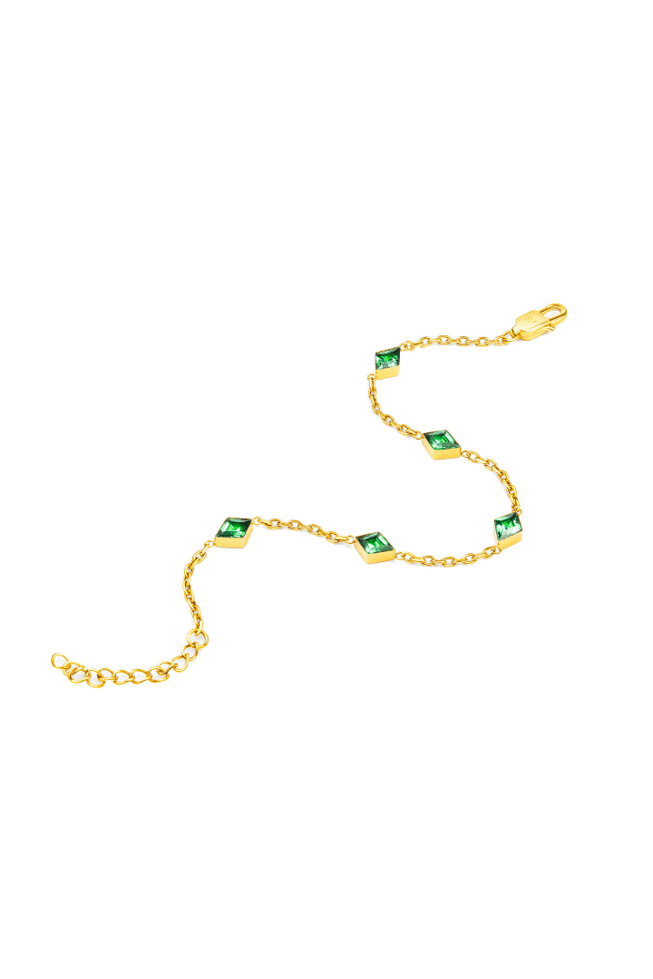 Pulsera Green Gem Oro