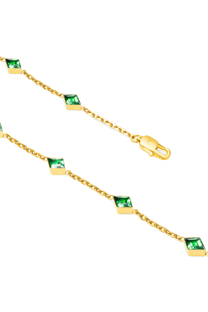 Pulsera Green Gem Oro