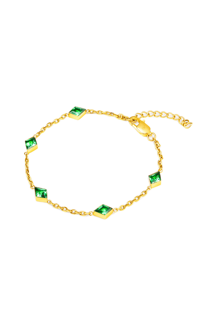 Pulsera Green Gem Oro