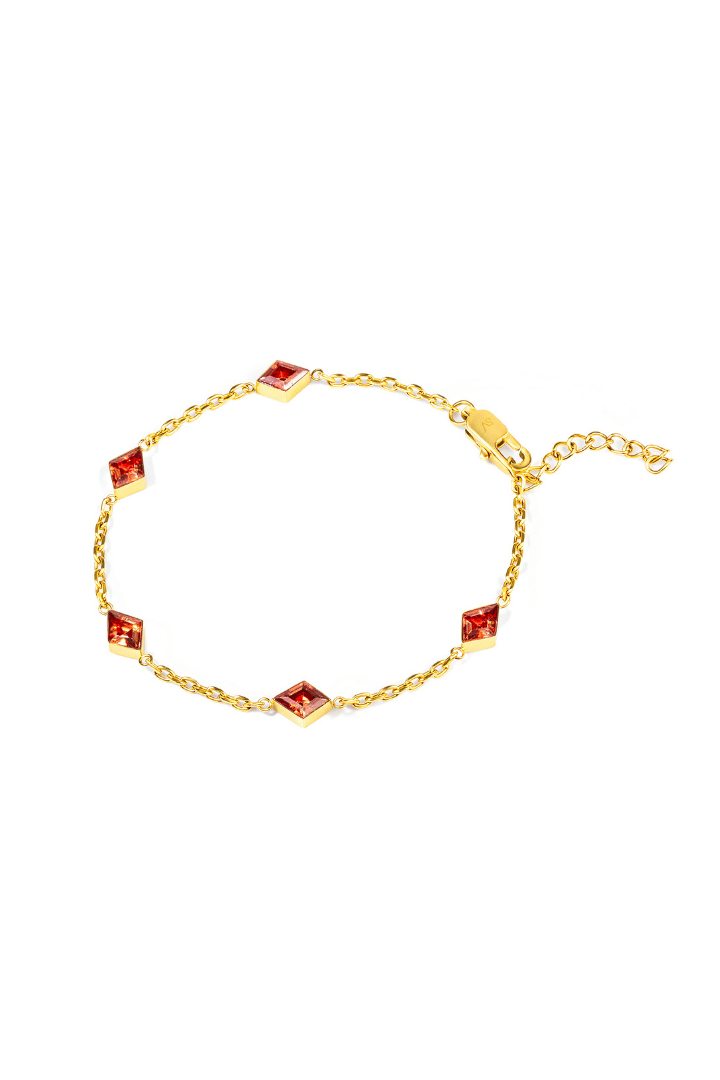Pulsera Red Gem Oro
