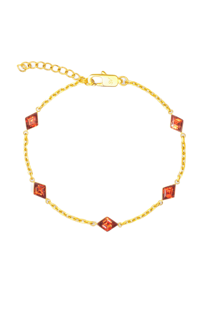 Pulsera Red Gem Oro