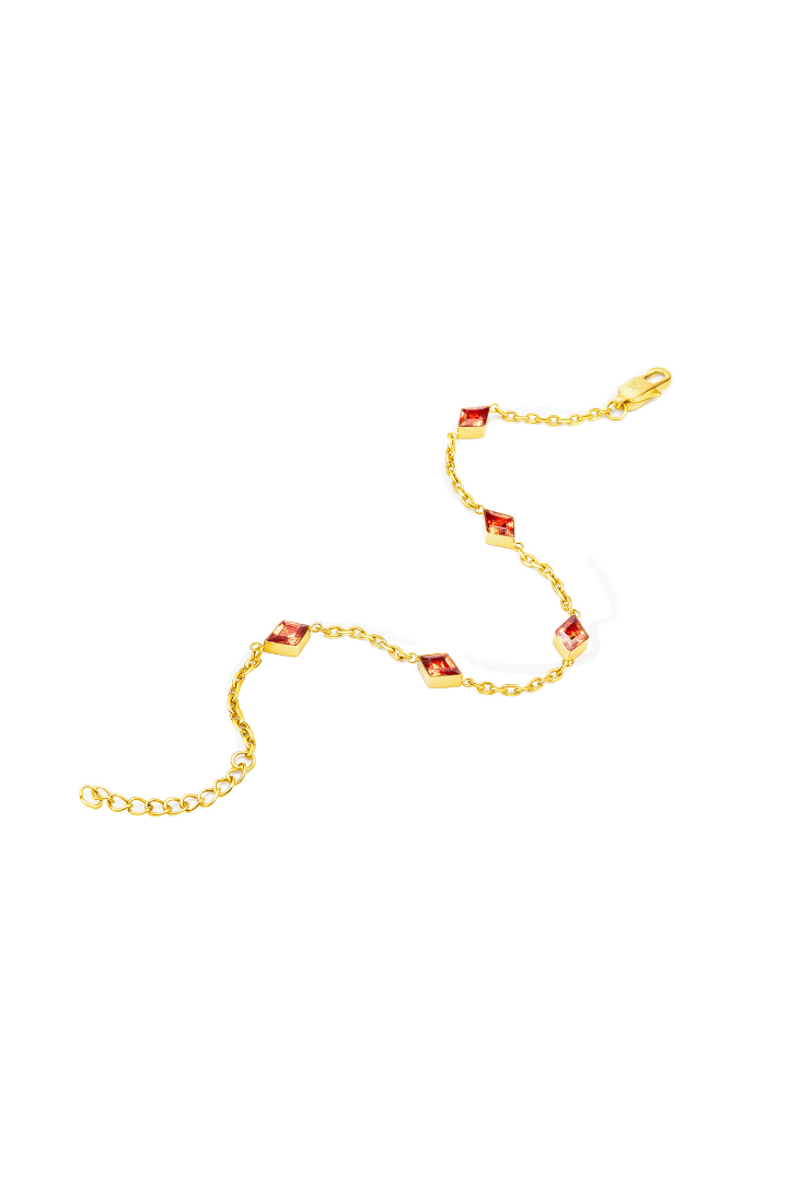 Pulsera Red Gem Oro