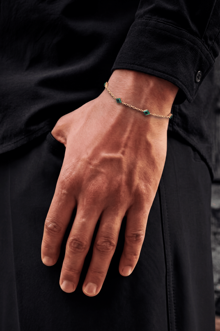 Pulsera Green Gem Oro