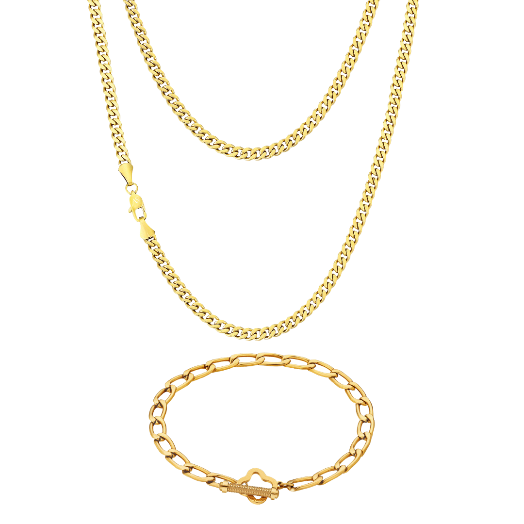 Miami cuban OT Link Set (Oro)