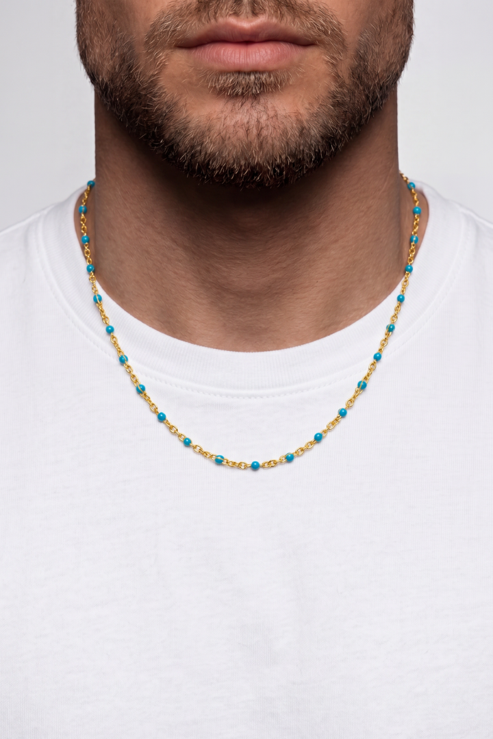 Cadena Turquoise Vienna Link Oro