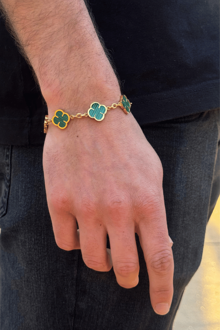 Pulsera Green Clover Oro
