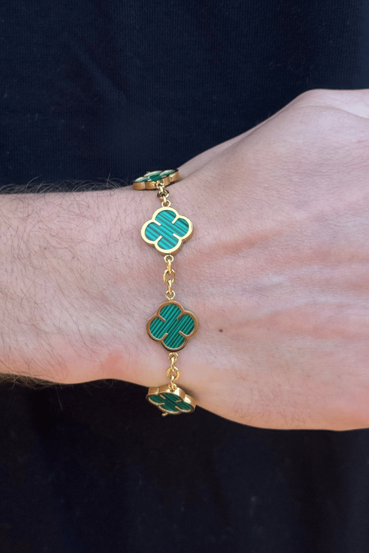 Pulsera Green Clover Oro
