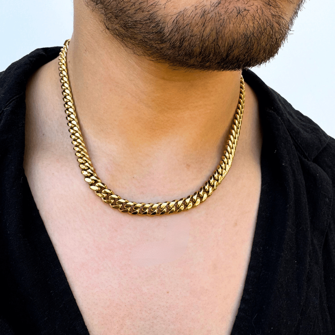 Cadena Cuban Link Oro 8mm