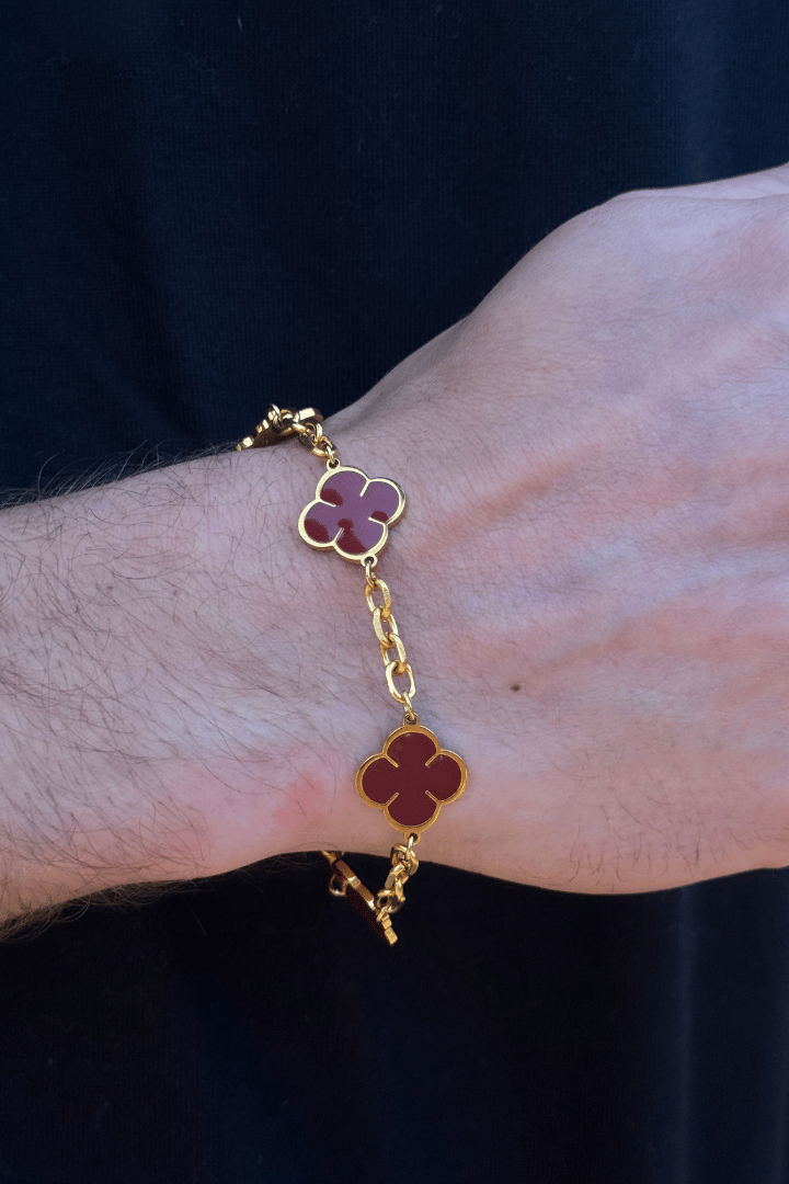 Pulsera Red Clover Oro