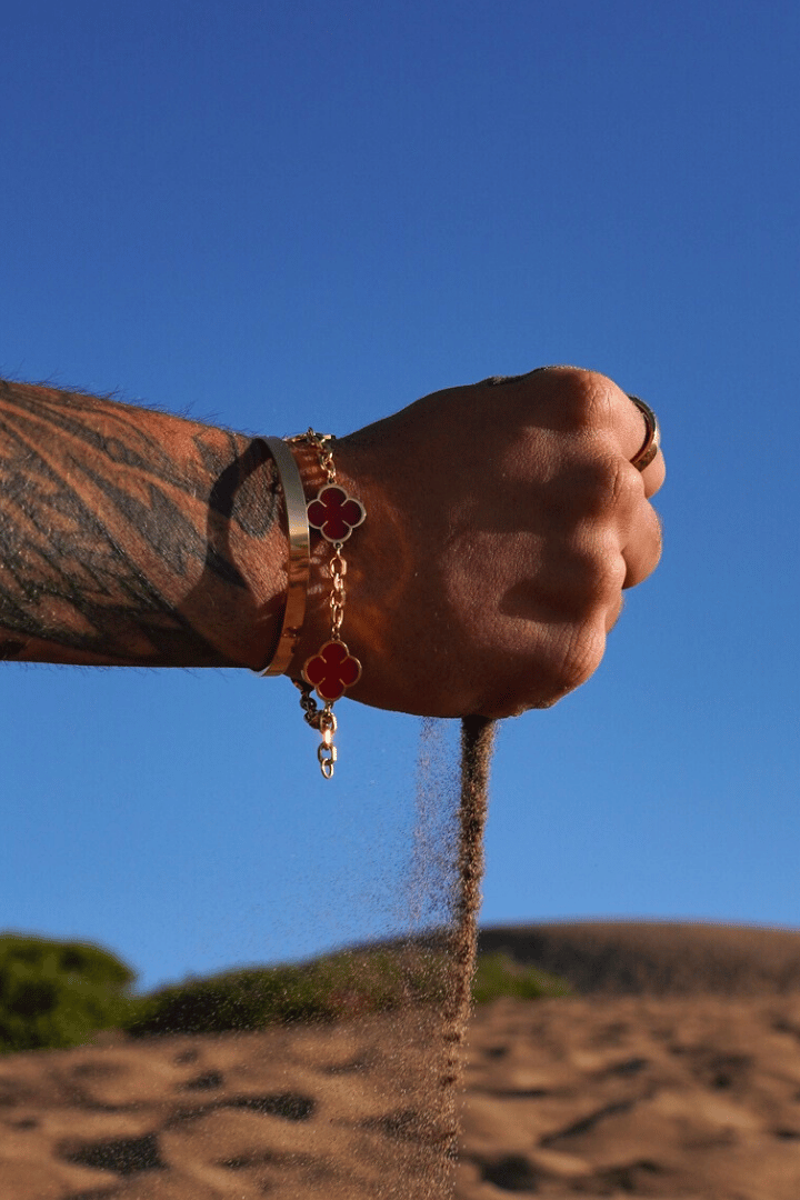 Pulsera Red Clover Oro
