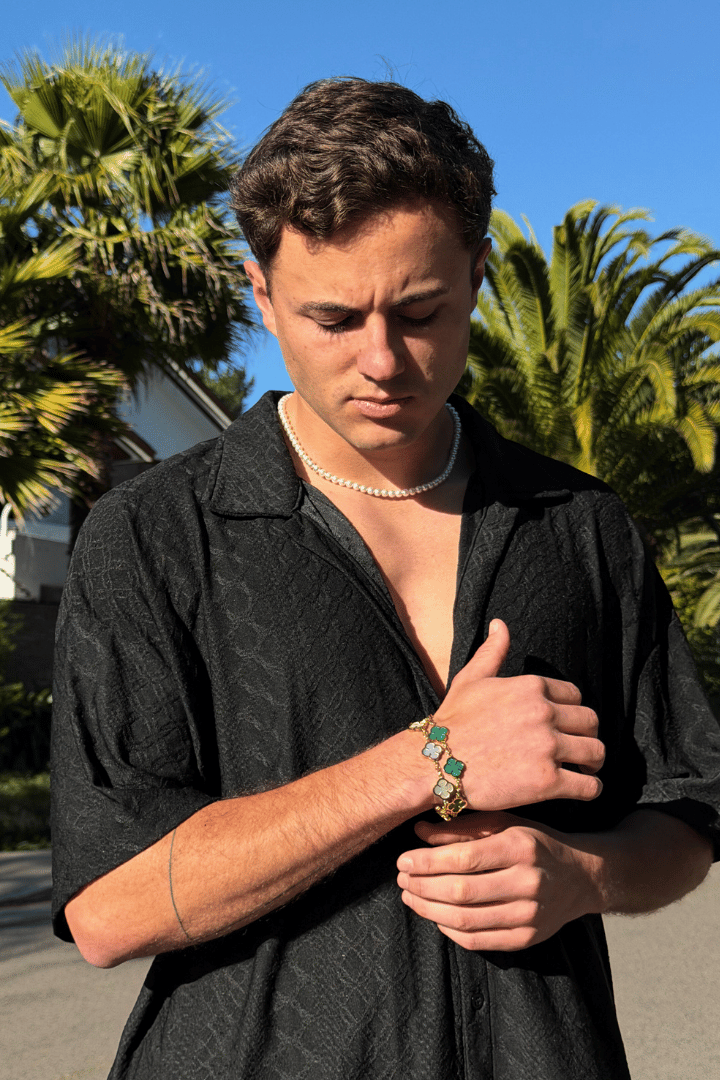 Pulsera Green Clover Oro