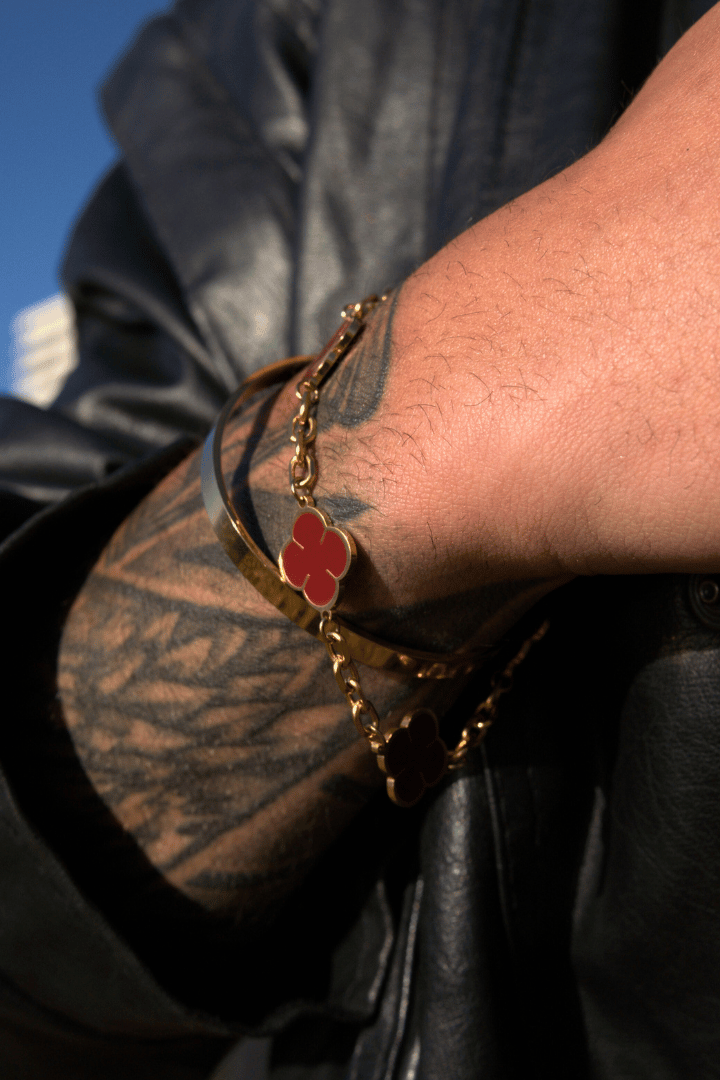Pulsera Red Clover Oro