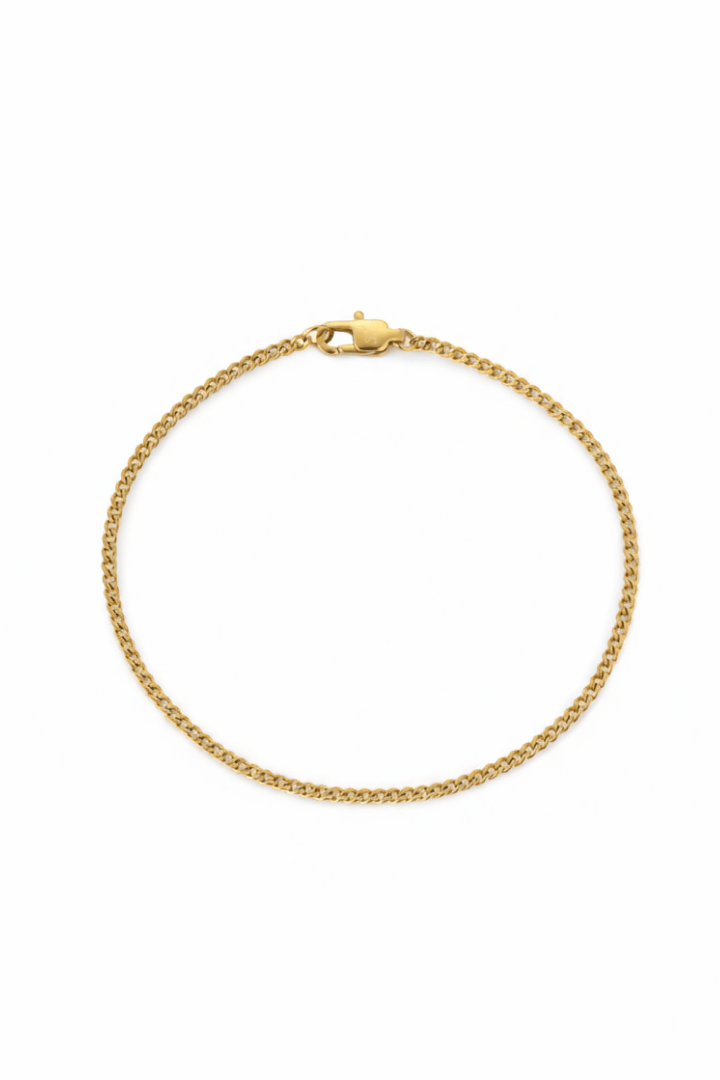 Pulsera Minimal Cuban Oro 2mm