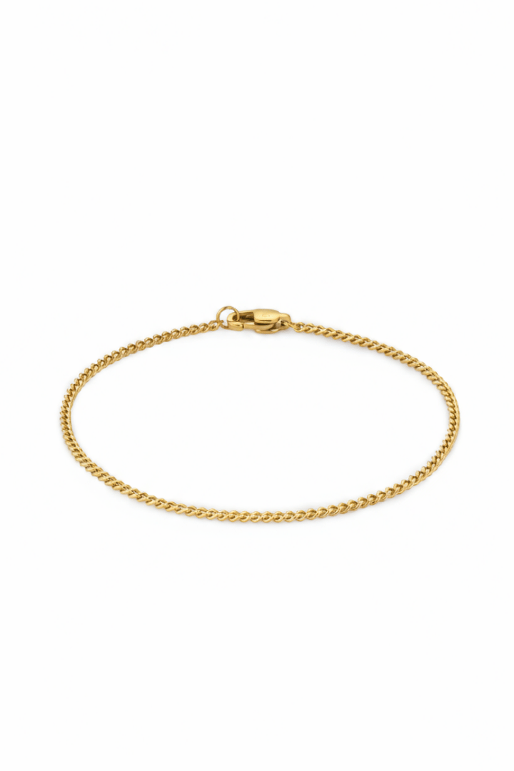 Pulsera Minimal Cuban Oro 2mm