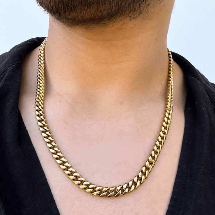 Cadena Cuban Link Oro 8mm