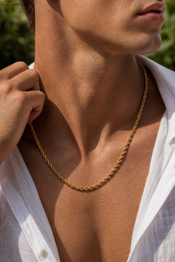 Cadena Rope Oro 3mm