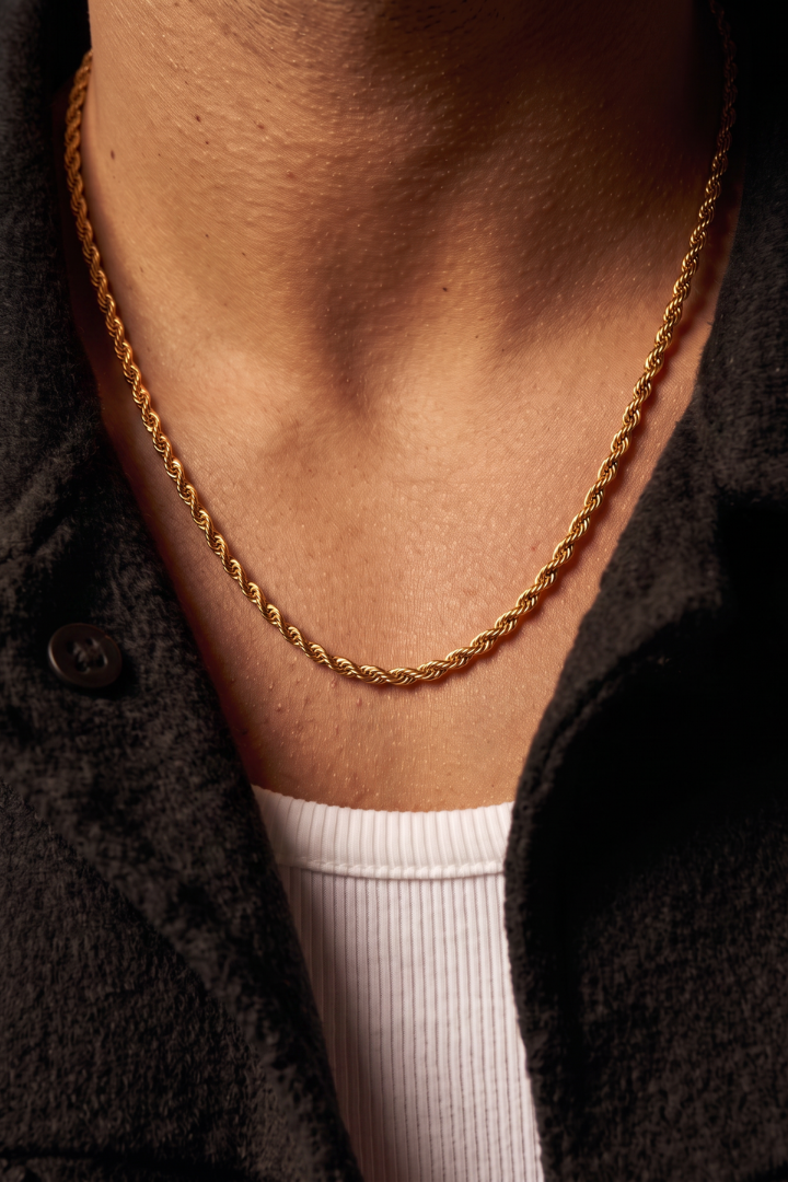 Cadena Rope Oro 3mm