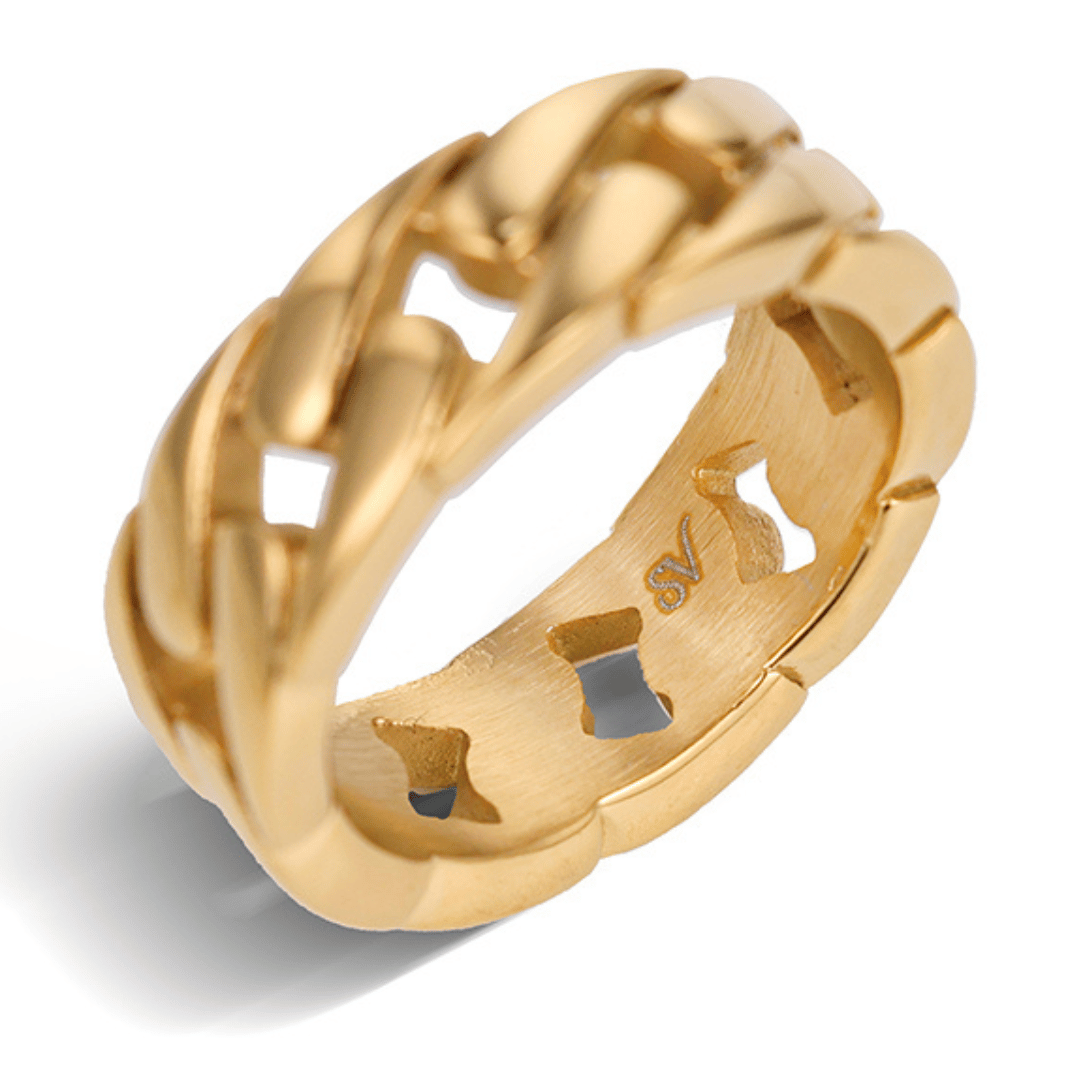 Anillo para hombre oro Box 