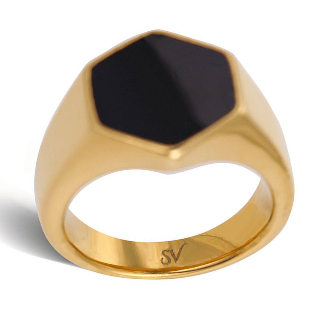 Anillo Classic Onyx Oro