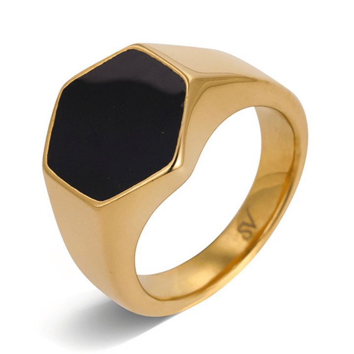 Anillo Classic Onyx Oro