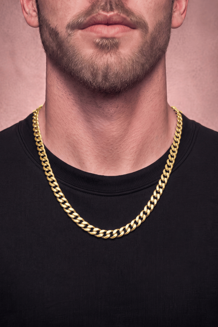 Cadena Cuban Link Oro 8mm