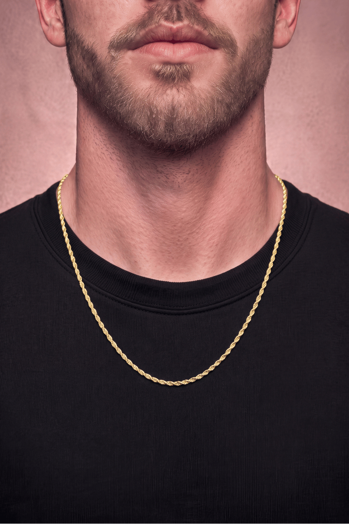 Cadena Rope Oro 3mm