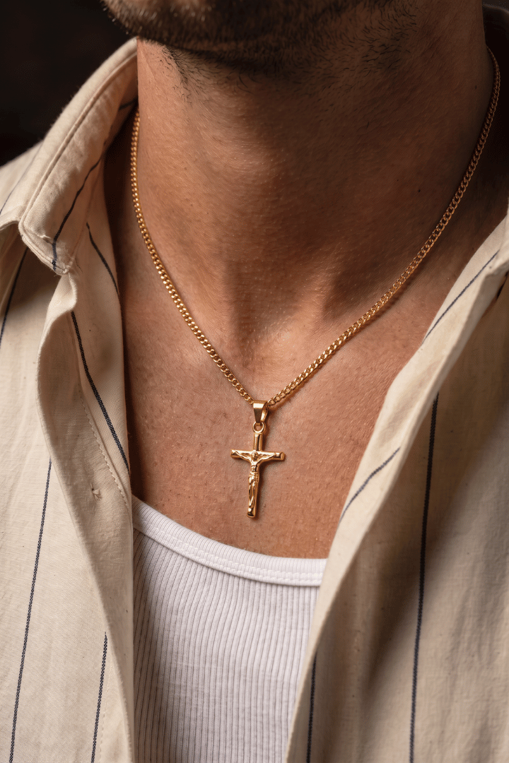 Cross Minimal Pendant Oro