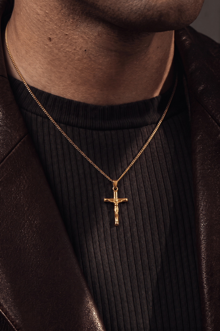 Cross Minimal Pendant Oro