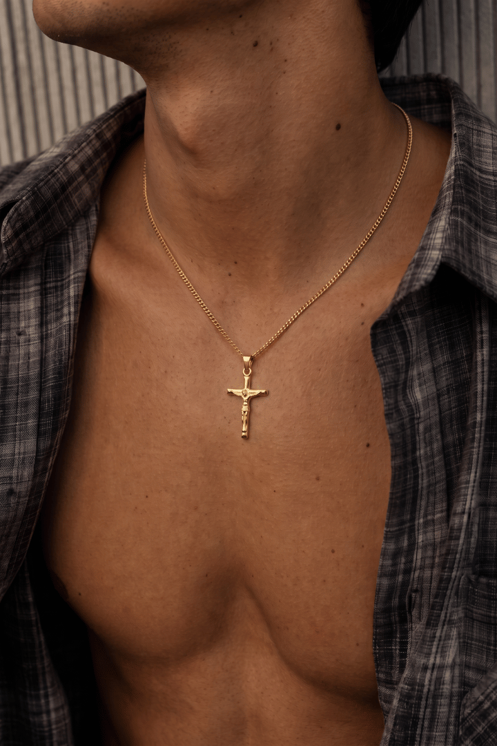 Cross Minimal Pendant Oro