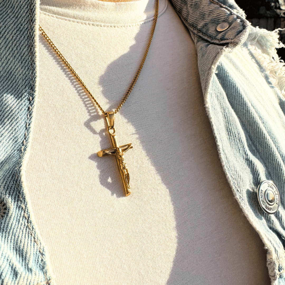 Cross Minimal Pendant Oro