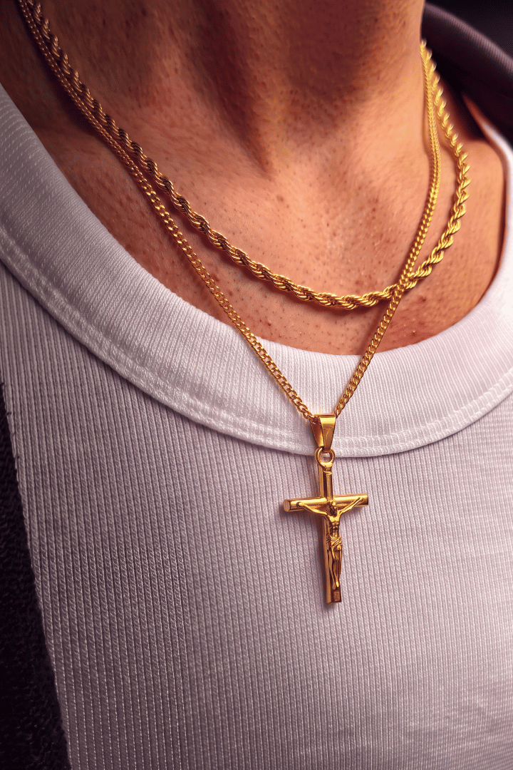 Cross Minimal Pendant Oro