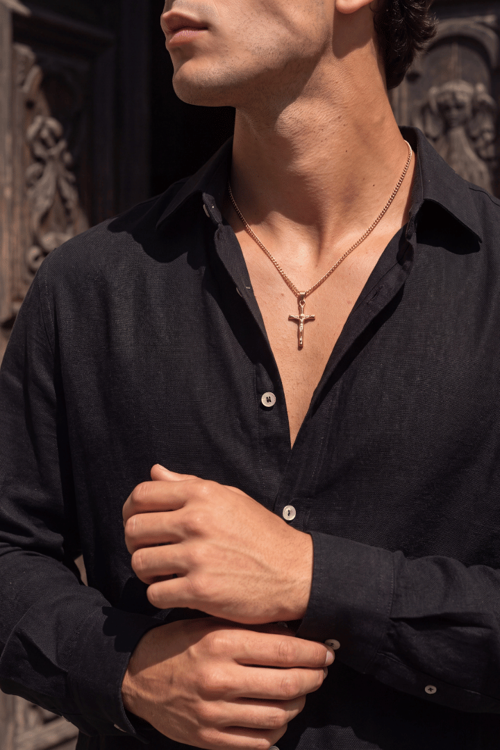 Cross Minimal Pendant Oro