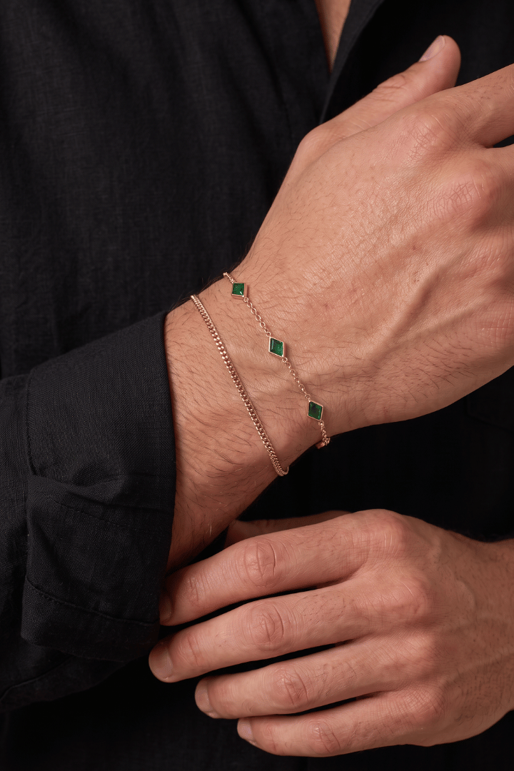 Pulsera Green Gem Oro