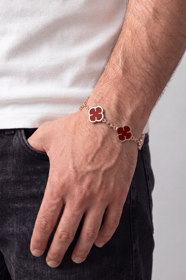 Pulsera Red Clover Oro