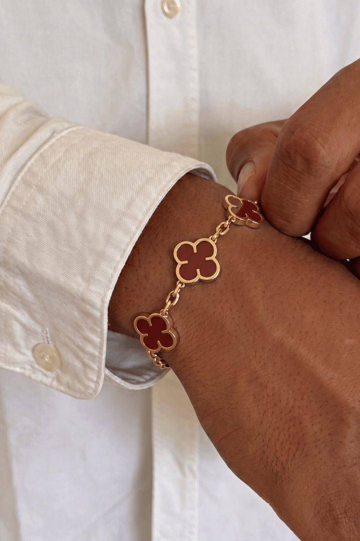Pulsera Red Clover Oro