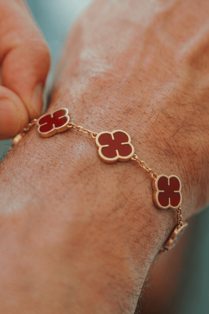 Pulsera Red Clover Oro