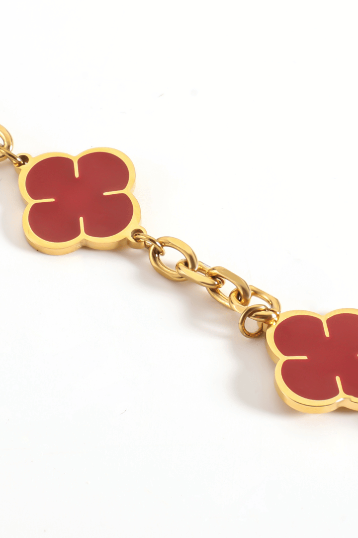 Pulsera Red Clover Oro